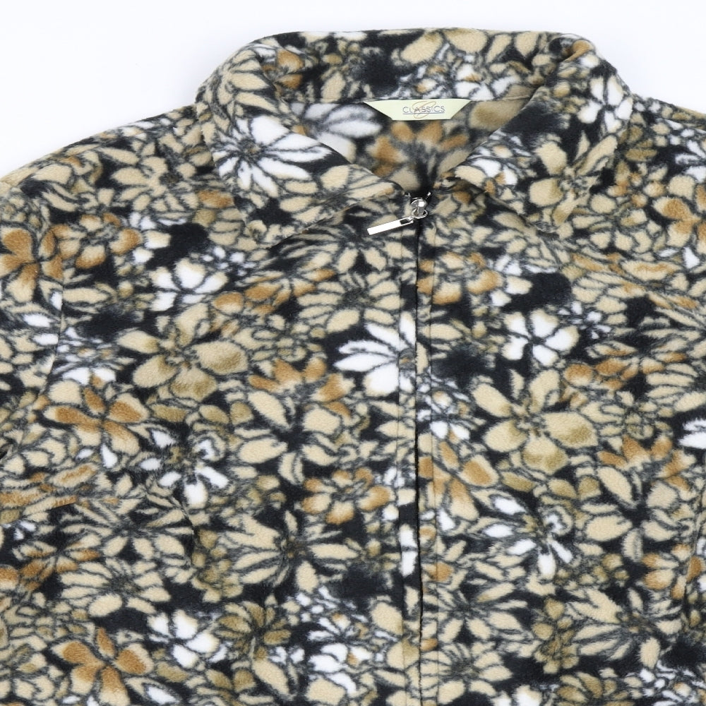 Classics Womens Beige Floral  Jacket  Size 16
