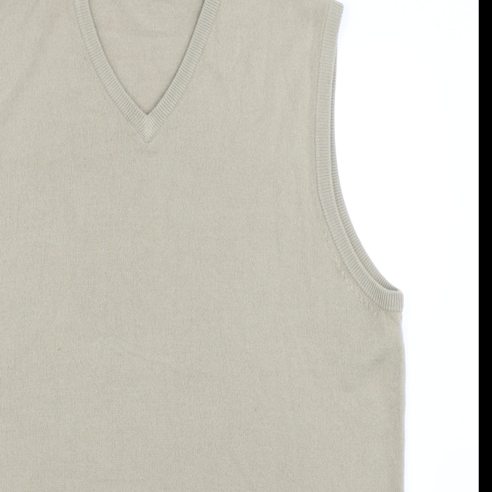Marks and Spencer Mens Beige   Vest Jumper Size M