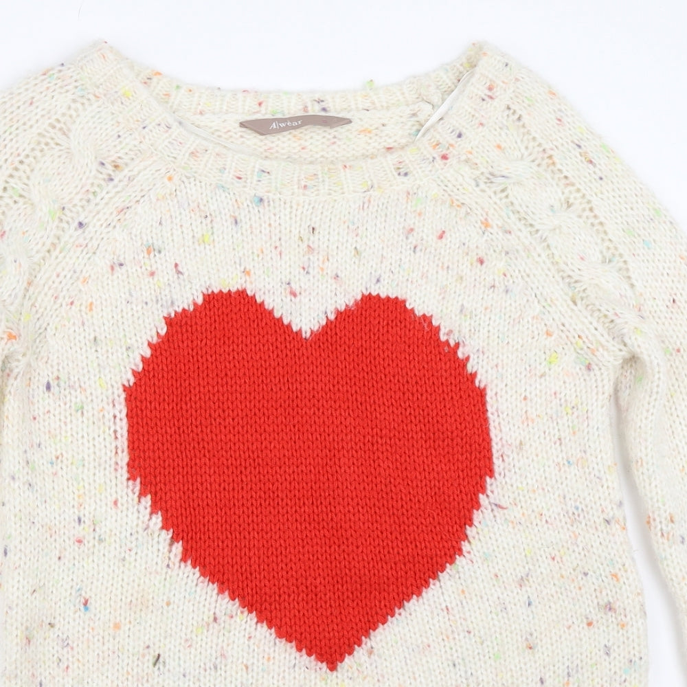 A Wear Womens Ivory   Pullover Jumper Size S