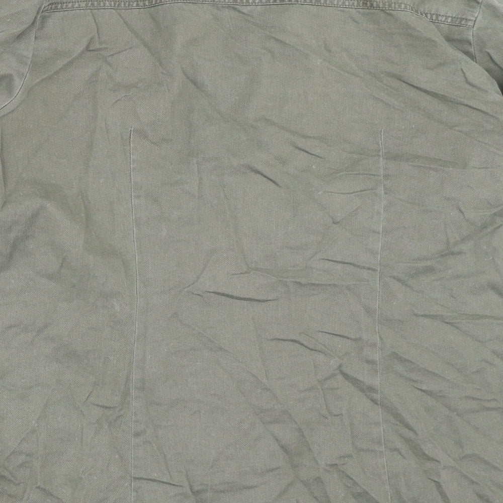 Quicksilver Womens Green   Basic Button-Up Size M