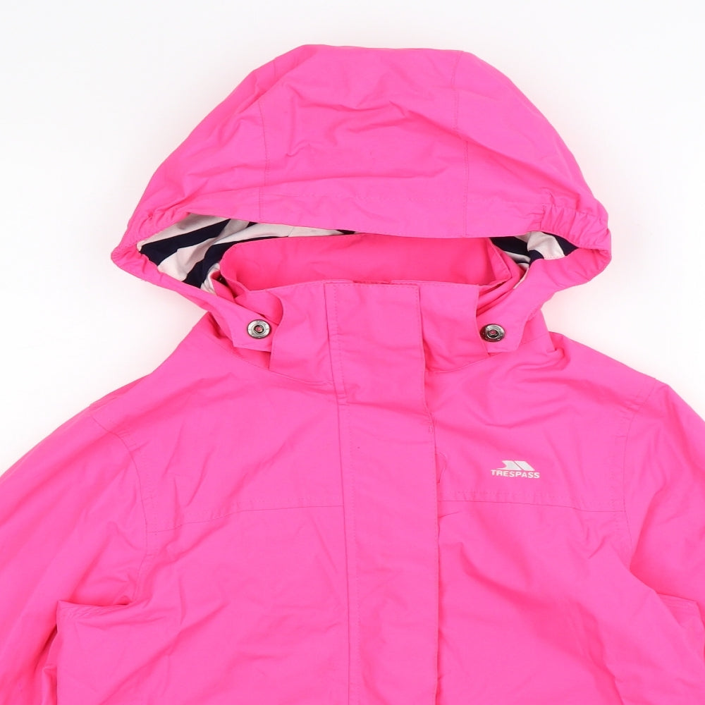 Trespass Girls Pink   Rain Coat Coat Size 9-10 Years