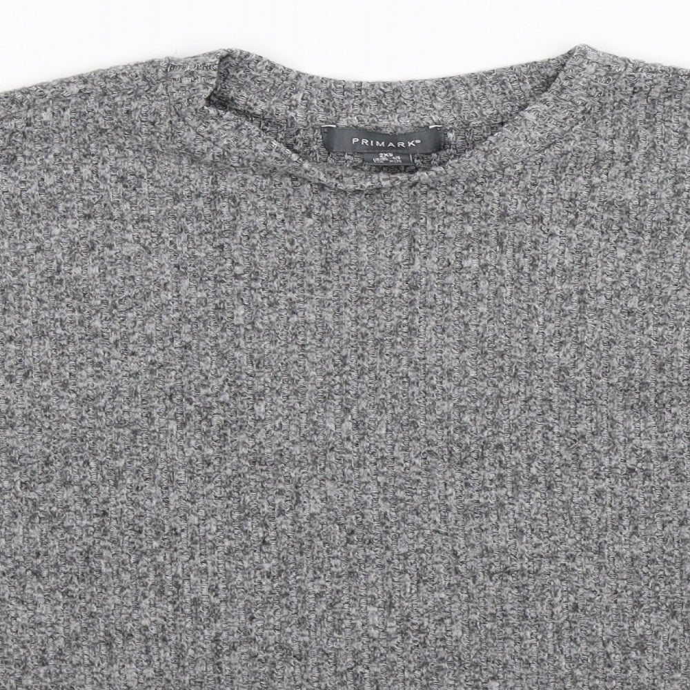 Primark Womens Grey  Knit Pullover Jumper Size 6