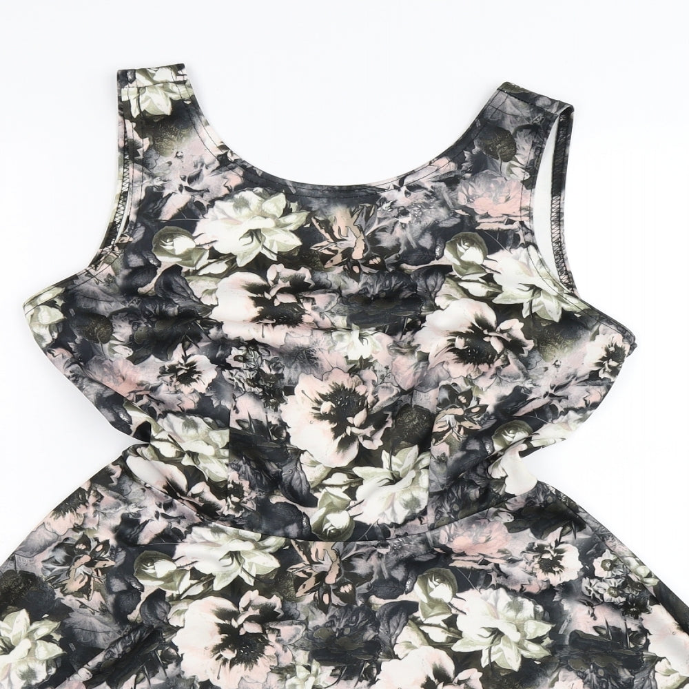 New Look Womens Multicoloured Floral  Fit & Flare  Size 8