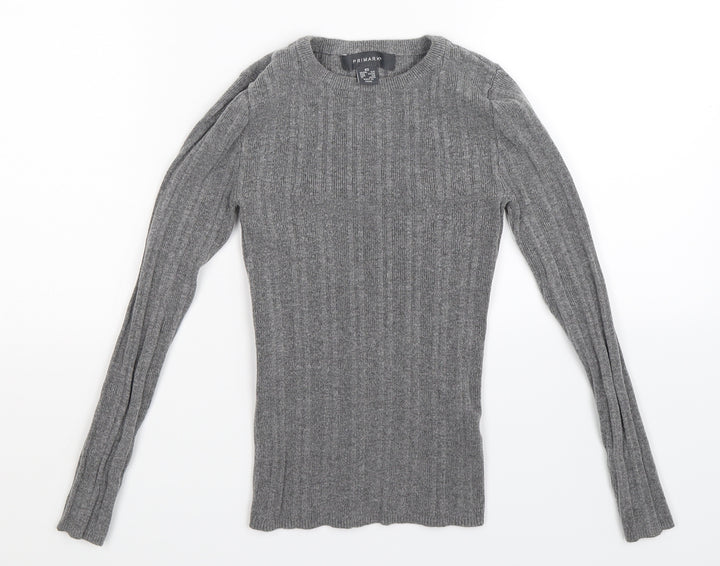 Primark Womens Grey  Knit Pullover Jumper Size 8