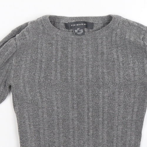 Primark Womens Grey  Knit Pullover Jumper Size 8