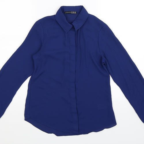 Atmosphere Womens Blue   Basic Button-Up Size 6