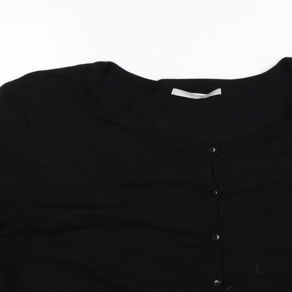 George Womens Black  Knit Cardigan Jumper Size 24
