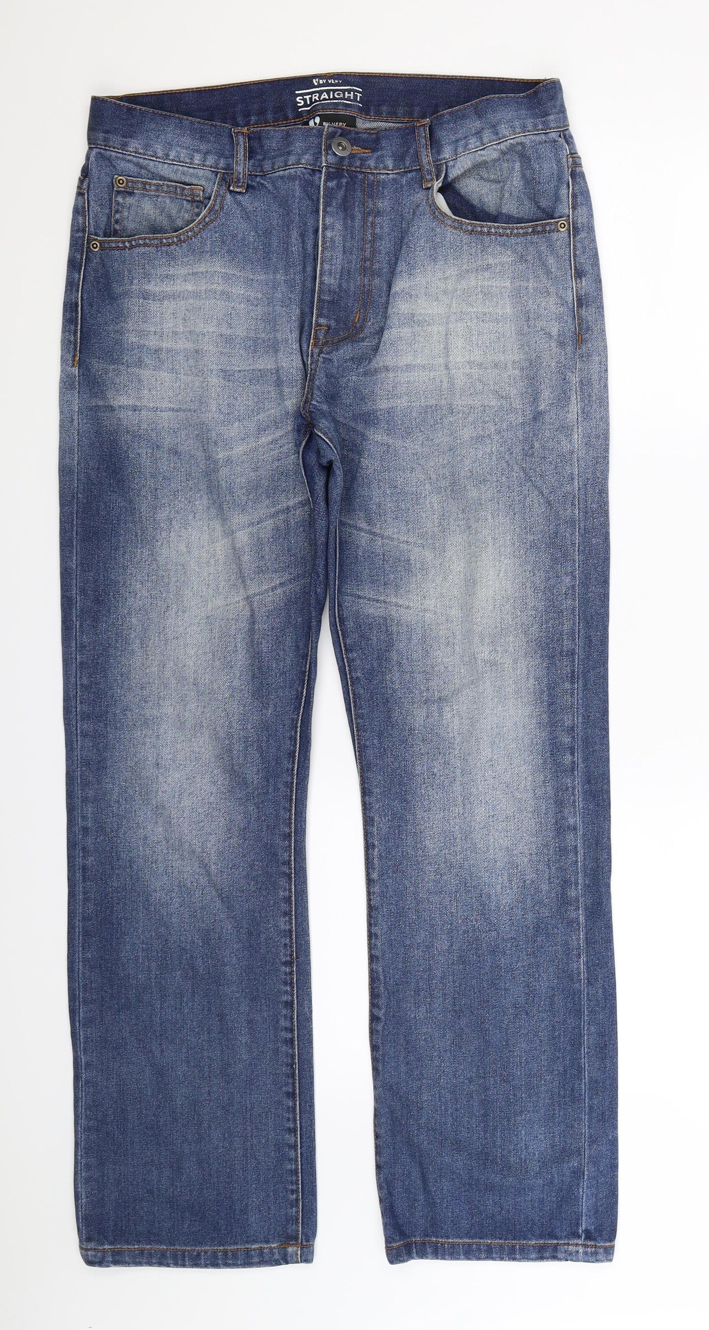 Very Mens Blue  Denim Straight Jeans Size 32 L29 in