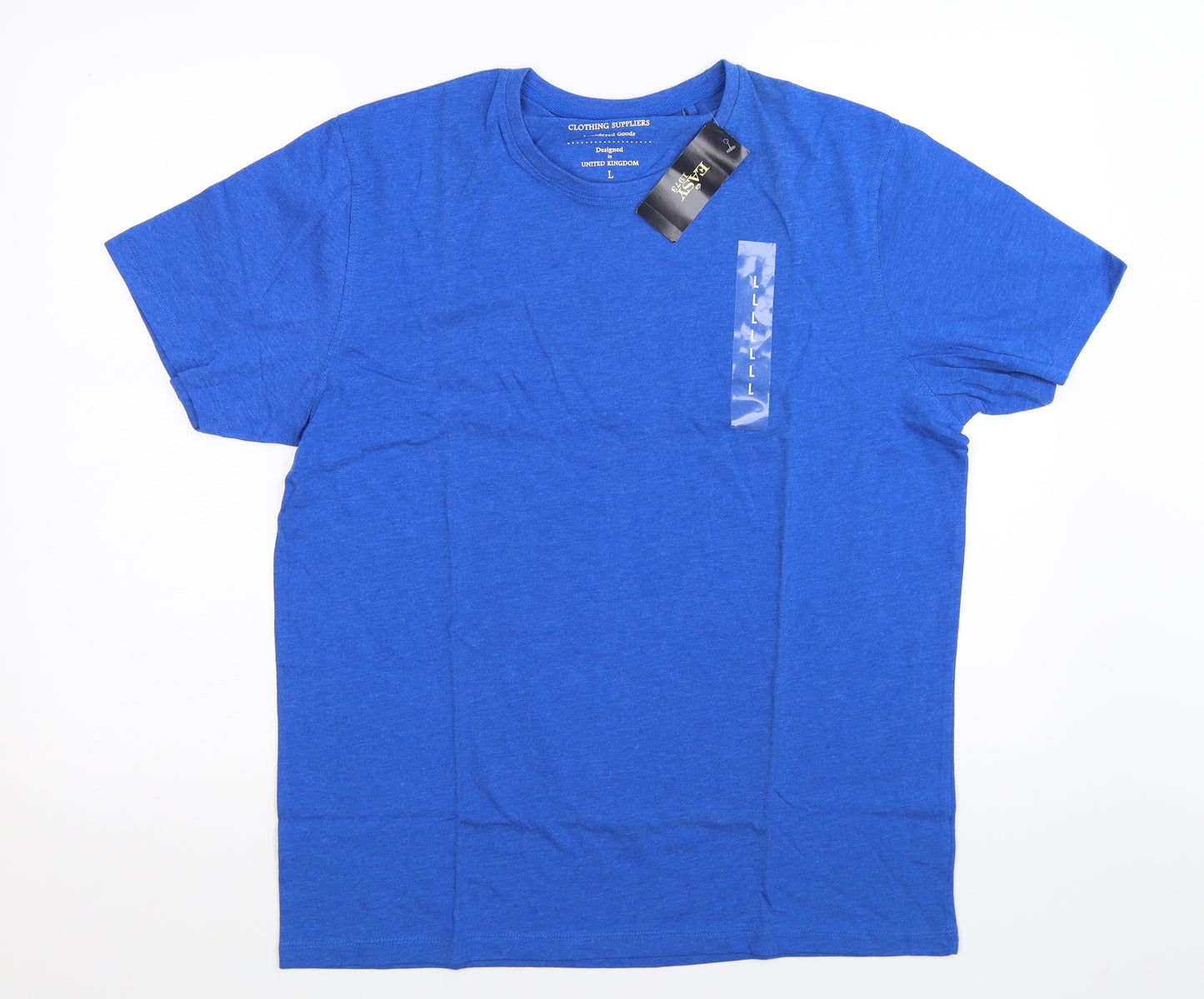 Easy Mens Blue    T-Shirt Size L