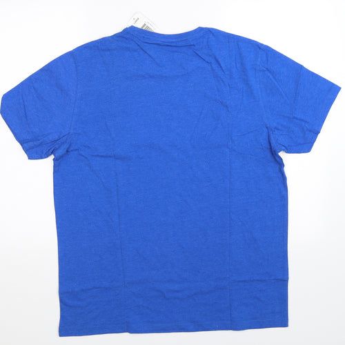 Easy Mens Blue    T-Shirt Size L