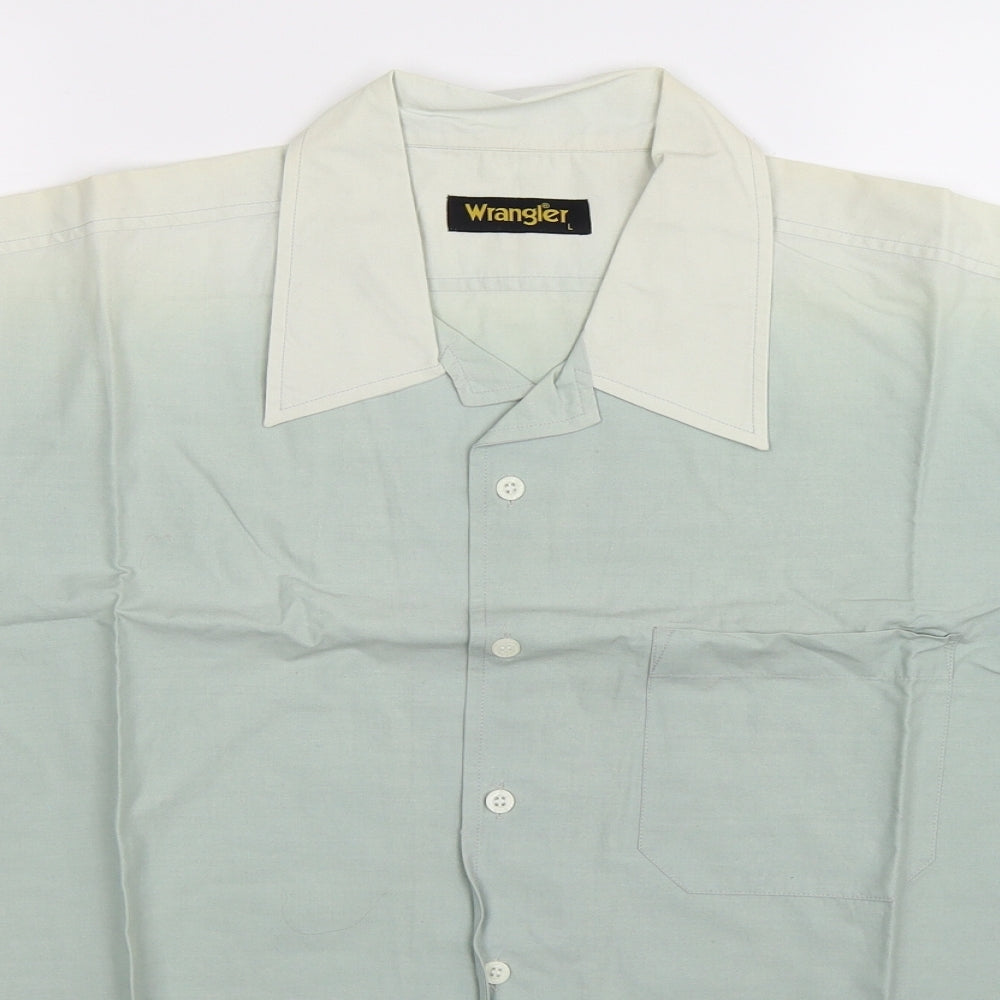 Wrangler Mens Grey    Button-Up Size L
