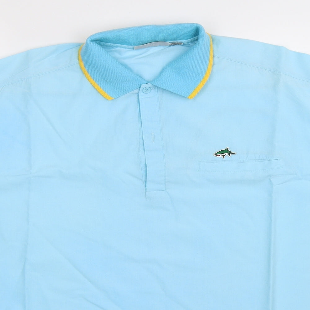 Le Shark Mens Blue Striped   Button-Up Size M