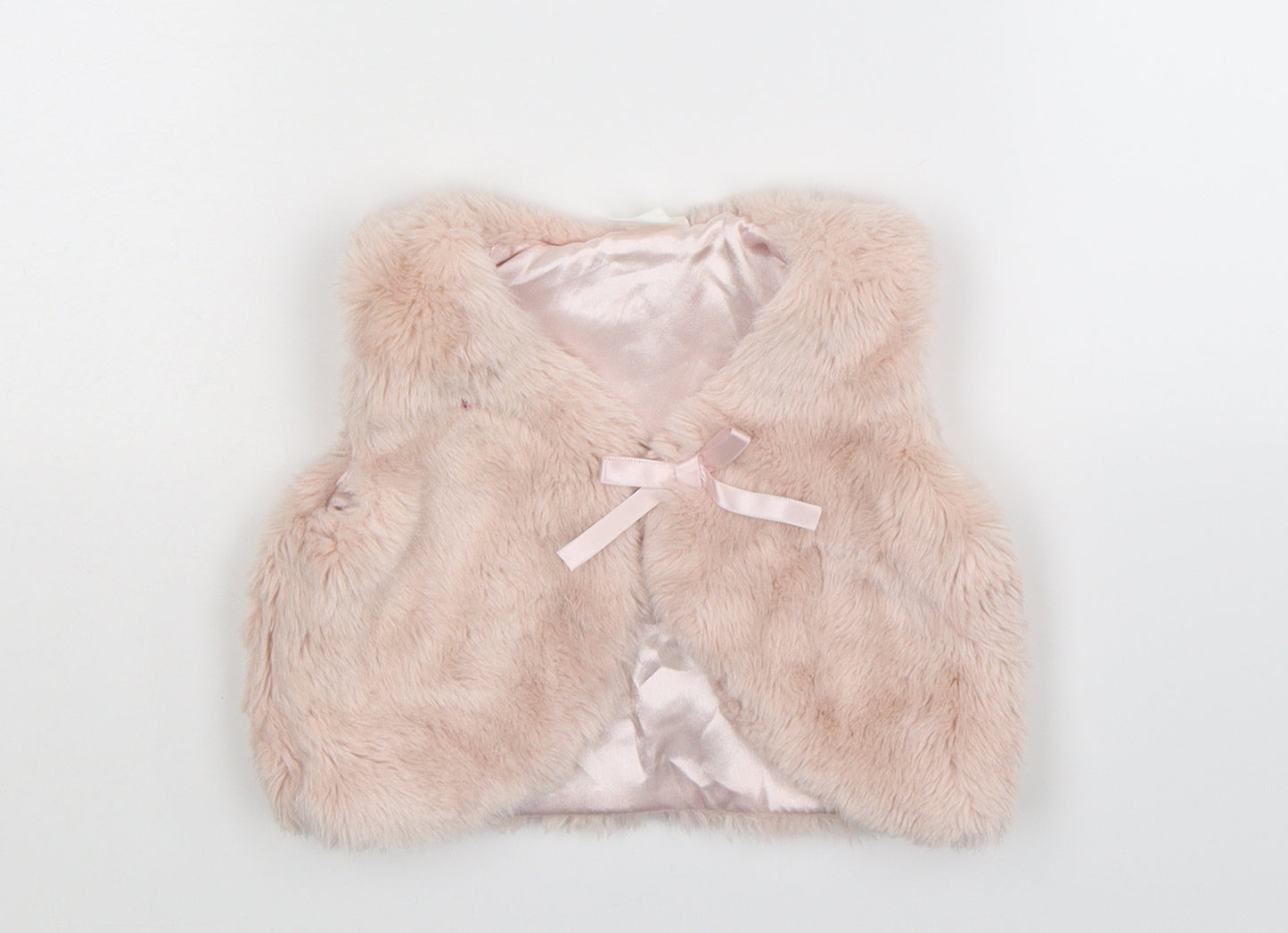H&M Girls Pink   Gilet Jacket Size 9-12 Months
