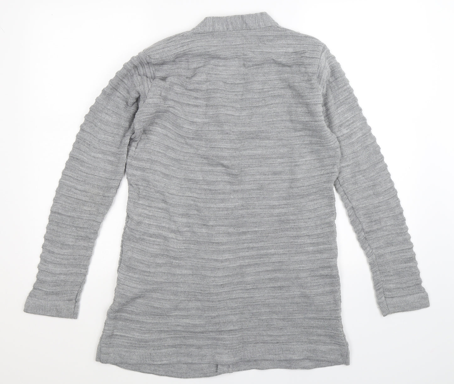 Boohoo Womens Grey  Knit Cardigan Jumper Size M
