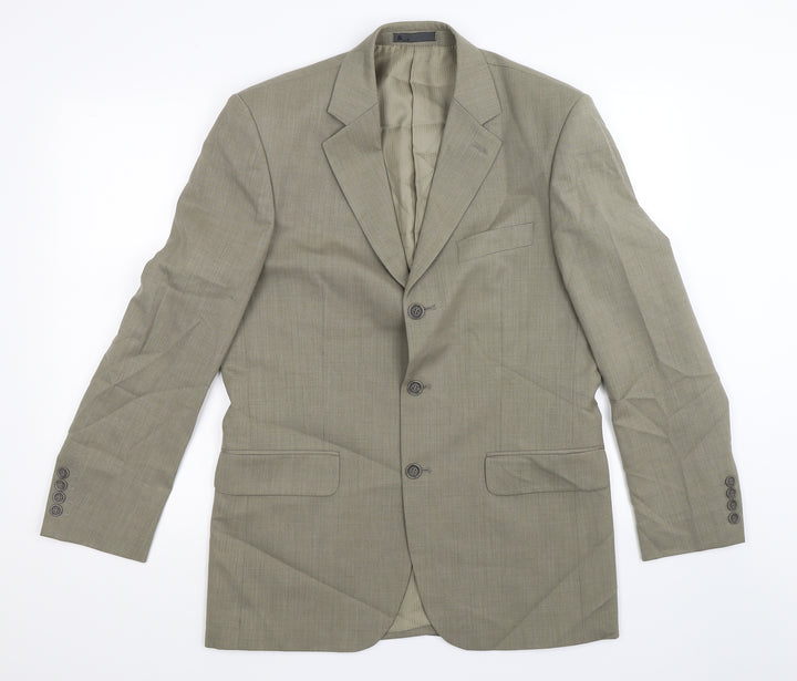 BHS Mens Green   Jacket Suit Jacket Size 38