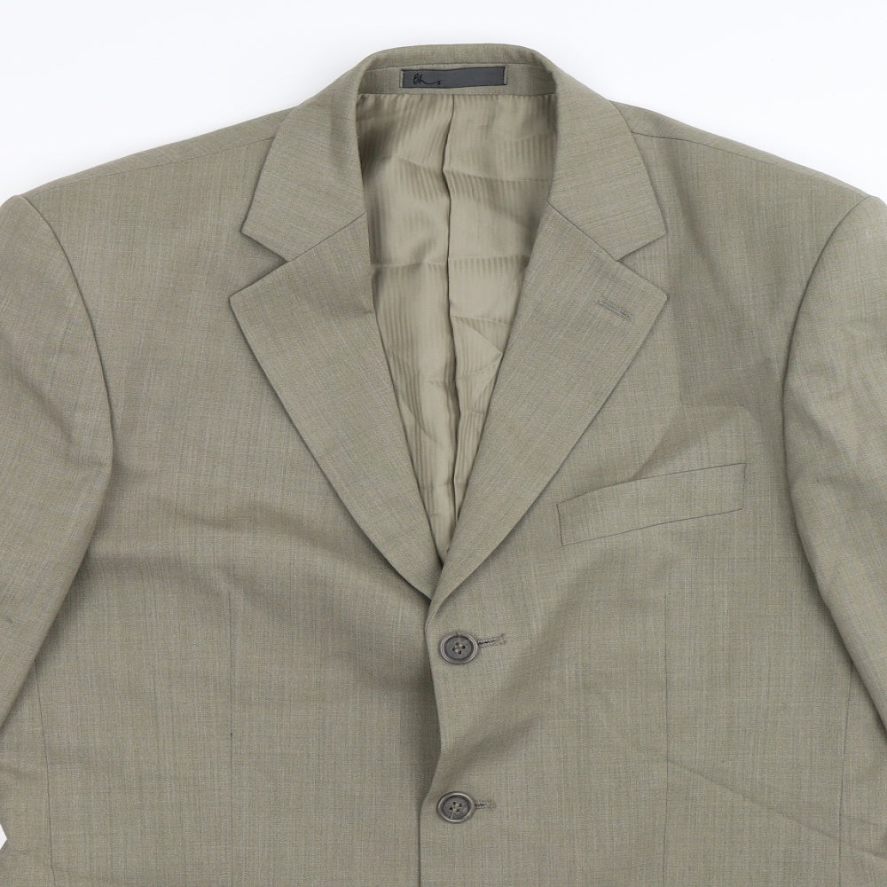 BHS Mens Green   Jacket Suit Jacket Size 38