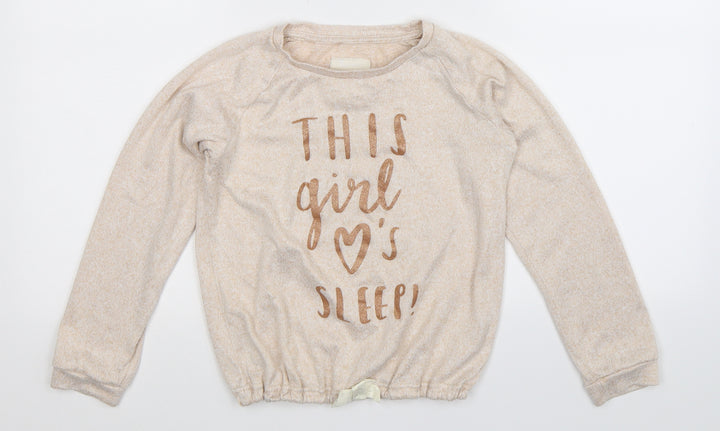 TU Girls Beige  Knit Pullover Jumper Size 10-11 Years