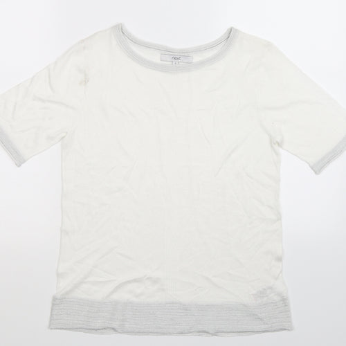 NEXT Womens White  Knit Pullover Jumper Size 8