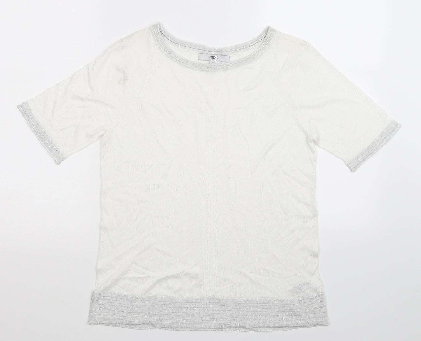 NEXT Womens White  Knit Pullover Jumper Size 8