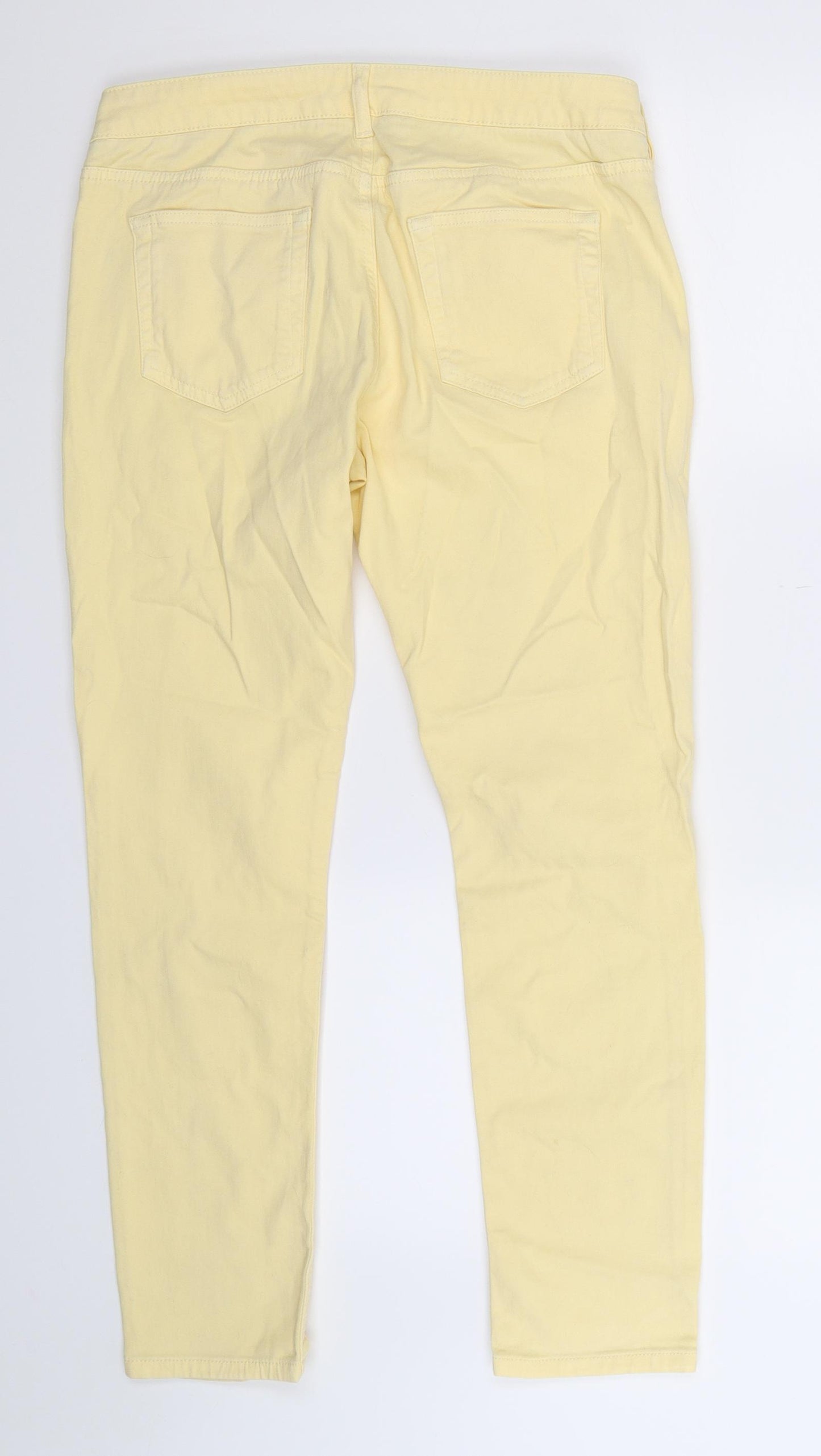 Marks and Spencer Womens Beige   Chino Trousers Size 12 L27 in