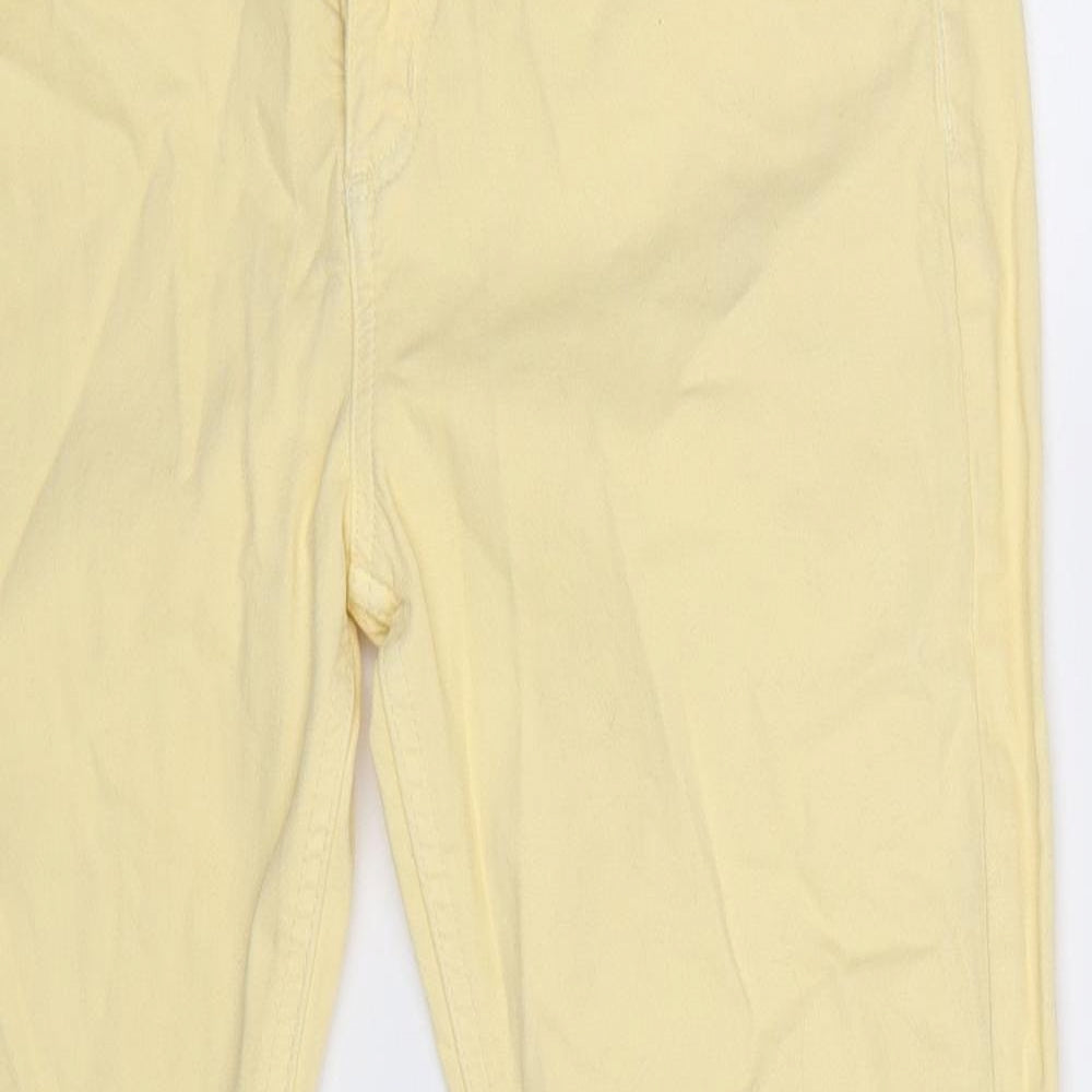 Marks and Spencer Womens Beige   Chino Trousers Size 12 L27 in