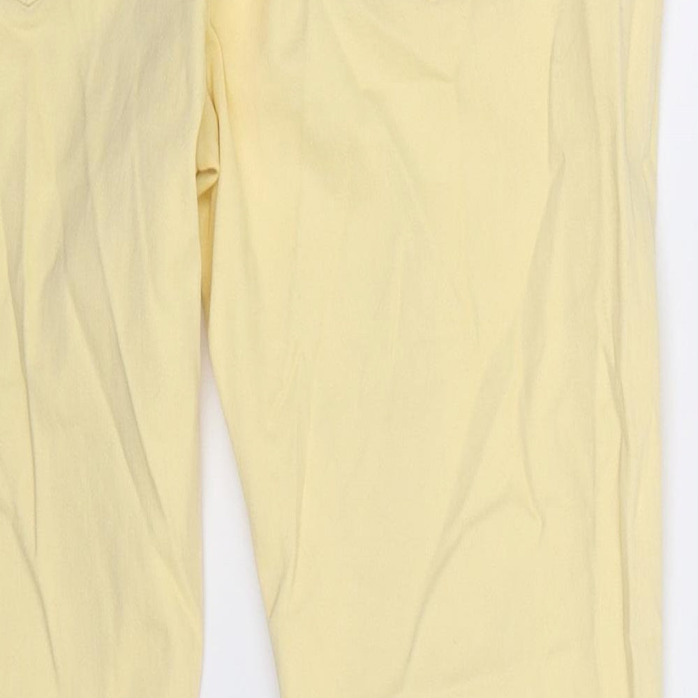 Marks and Spencer Womens Beige   Chino Trousers Size 12 L27 in