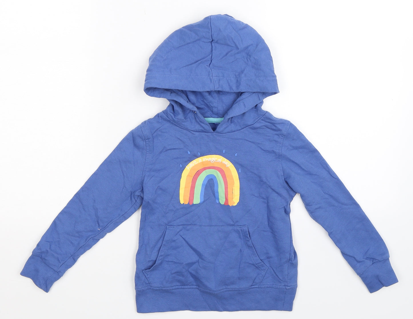 Lily & Dan Boys Blue   Pullover Hoodie Size 4-5 Years