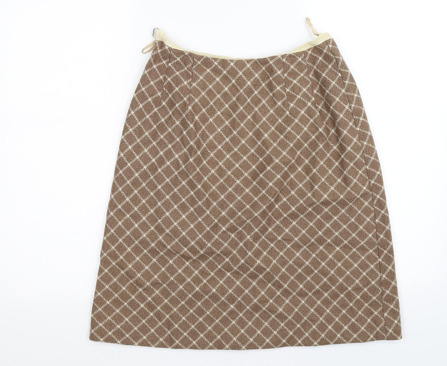 St Michael Womens Grey Check  A-Line Skirt Size 26 in