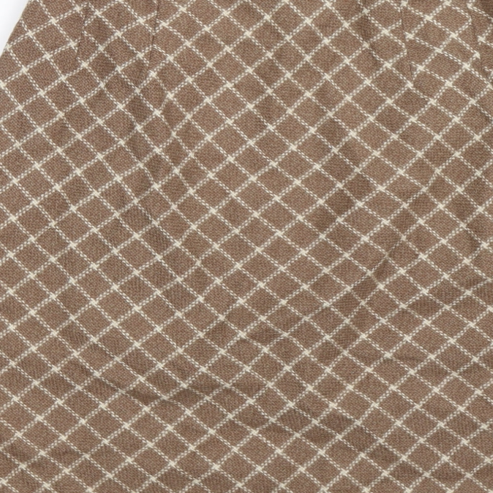 St Michael Womens Grey Check  A-Line Skirt Size 26 in