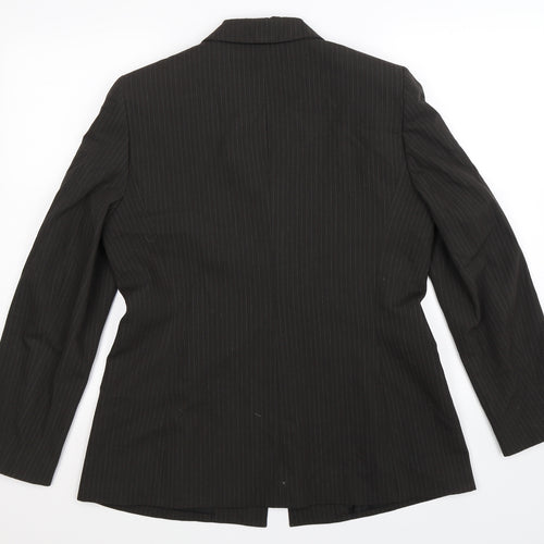 Le Suit Womens Black Striped  Jacket Suit Jacket Size 10