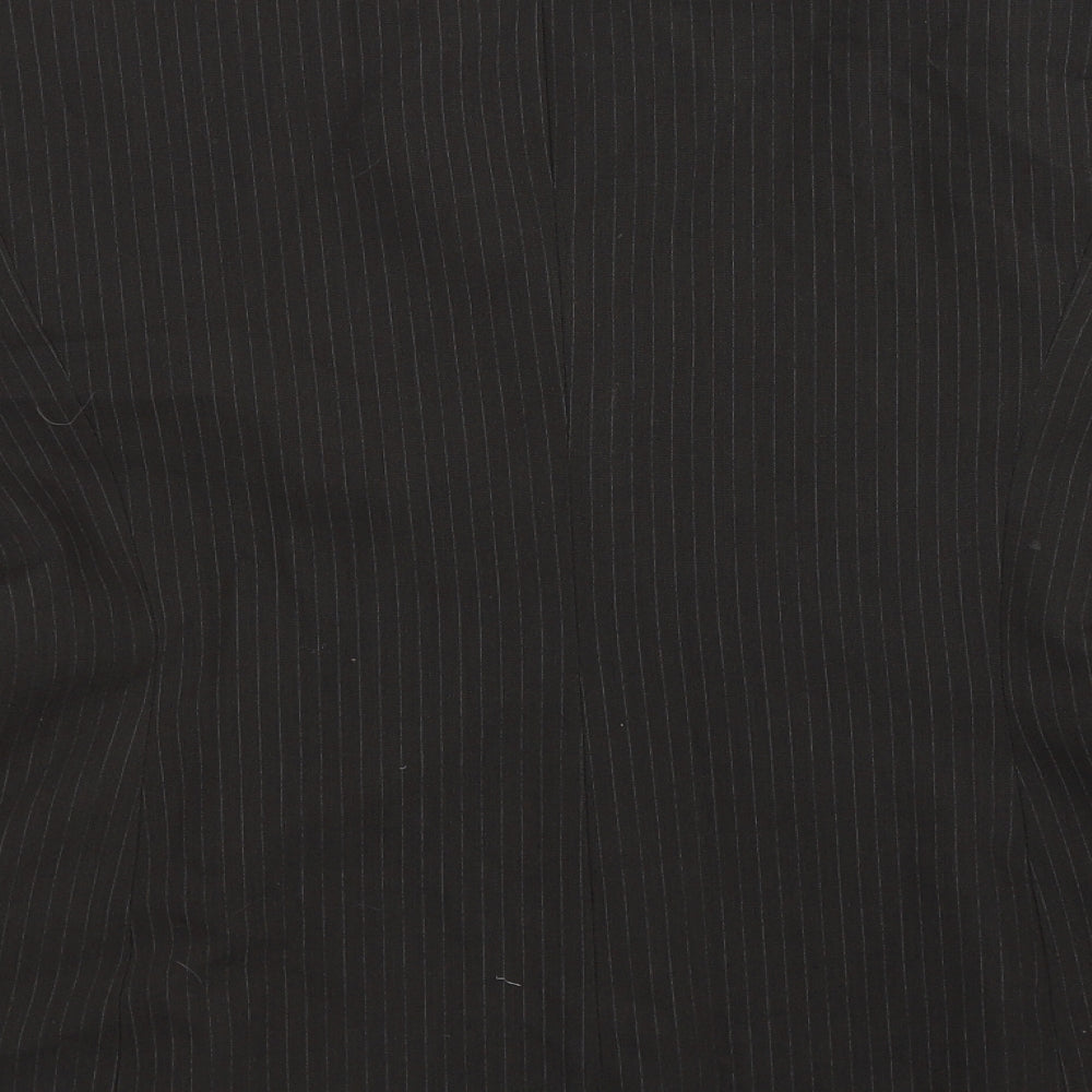 Le Suit Womens Black Striped  Jacket Suit Jacket Size 10
