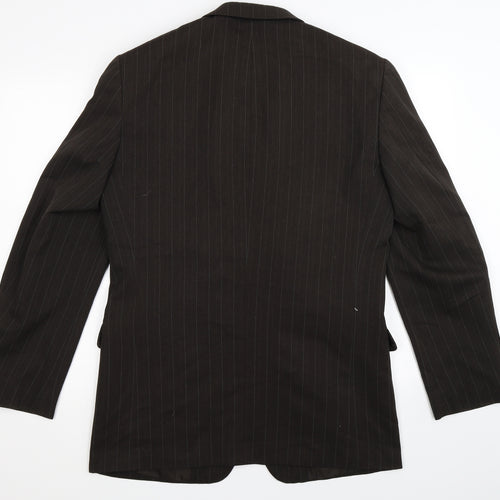 Taylor & Wright Mens Black Striped  Jacket Suit Jacket Size 40