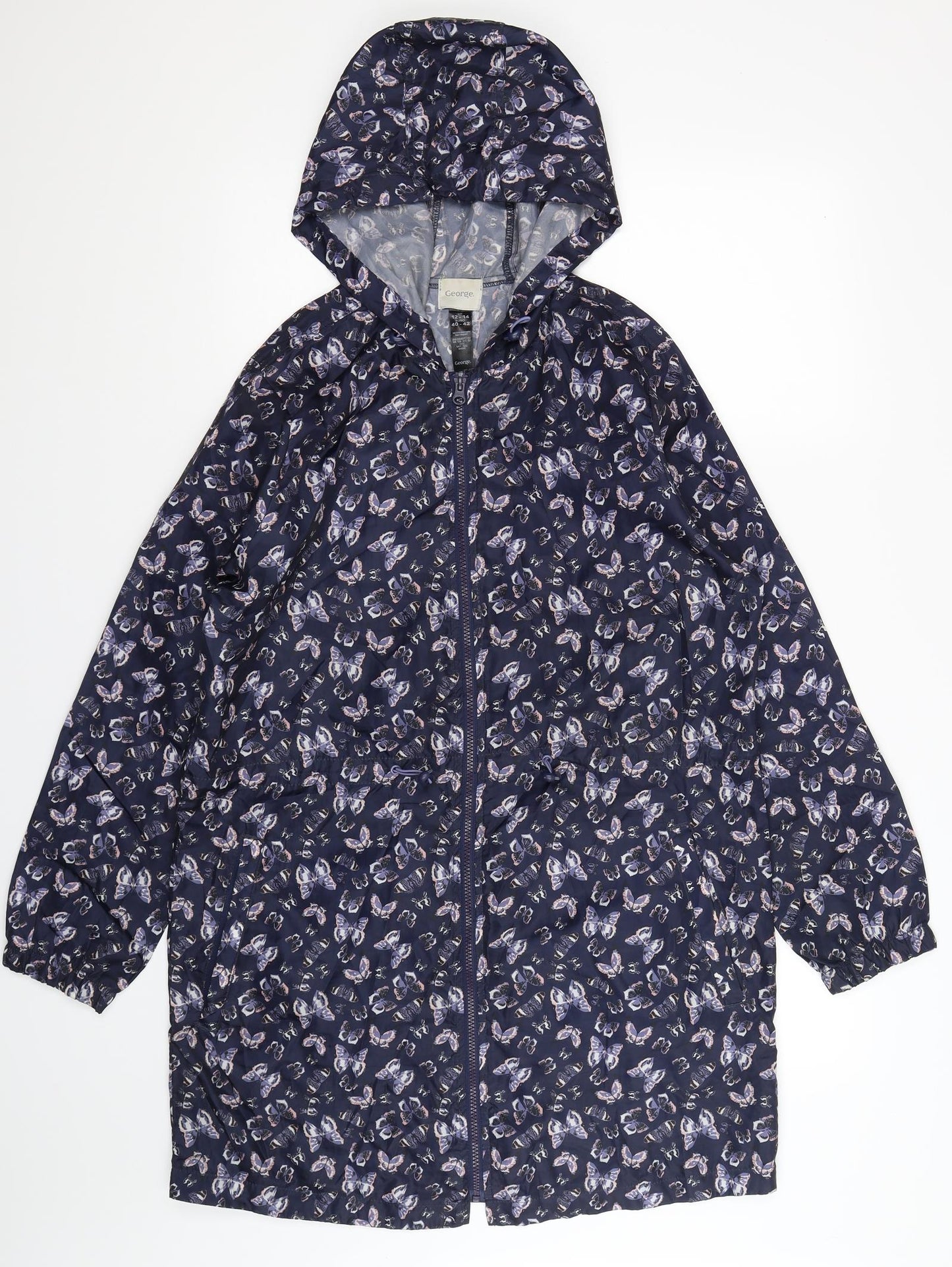 George Womens Blue   Rain Coat Coat Size 14