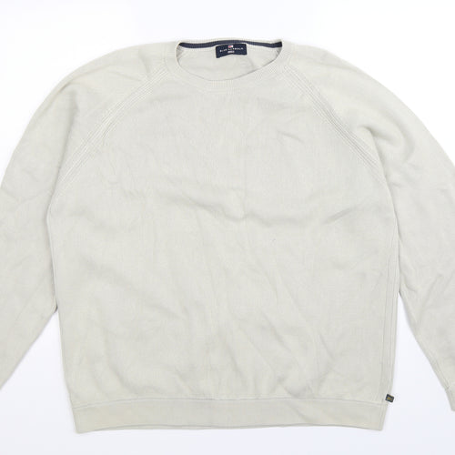 Blue Harbour Mens Beige  Knit Pullover Jumper Size L