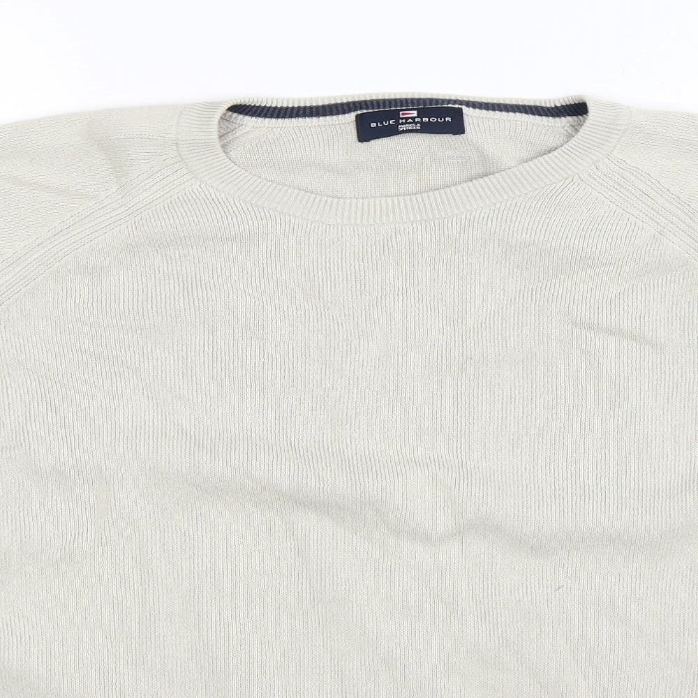 Blue Harbour Mens Beige  Knit Pullover Jumper Size L