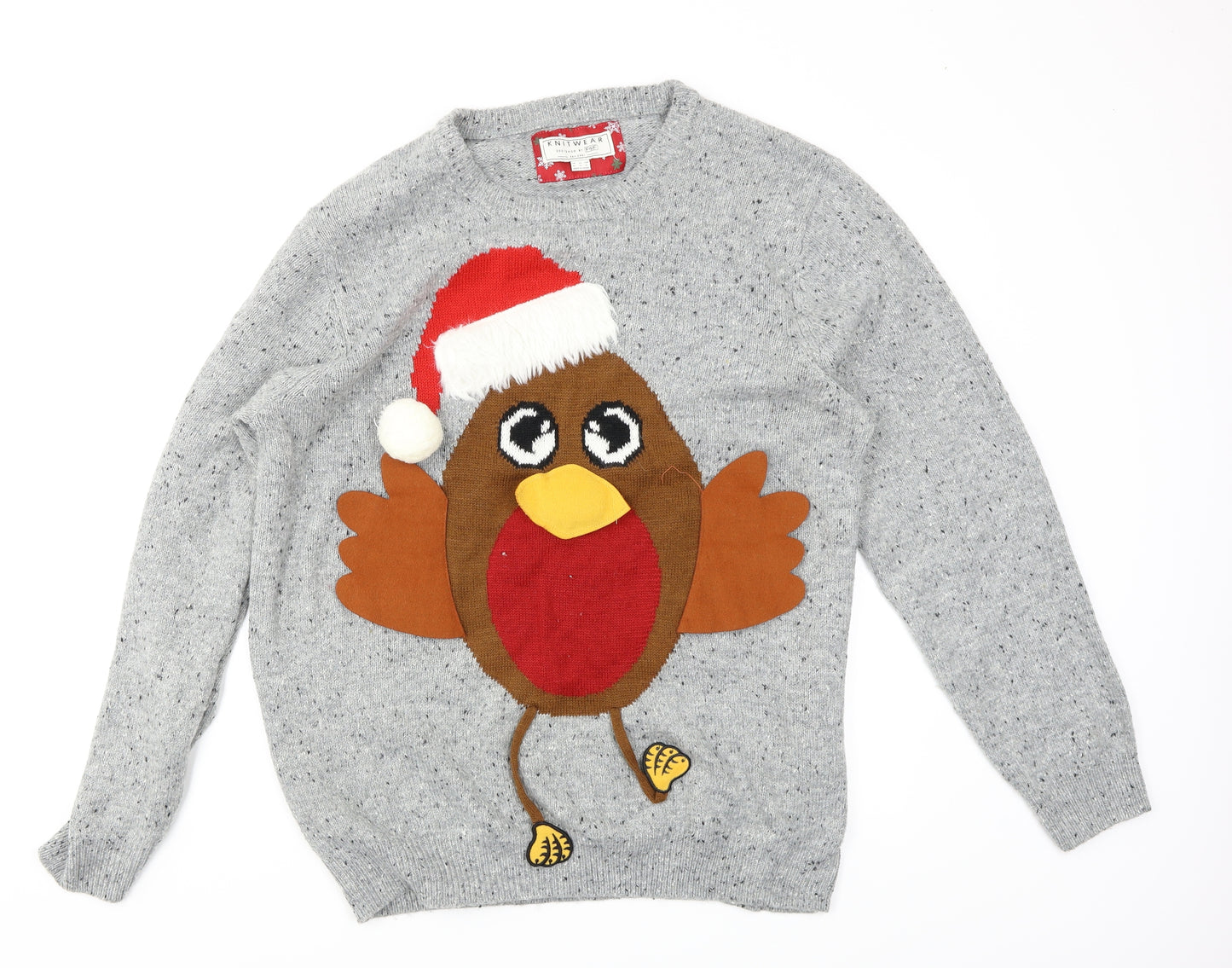 F*F Mens Grey   Pullover Jumper Size XL  - Christmas