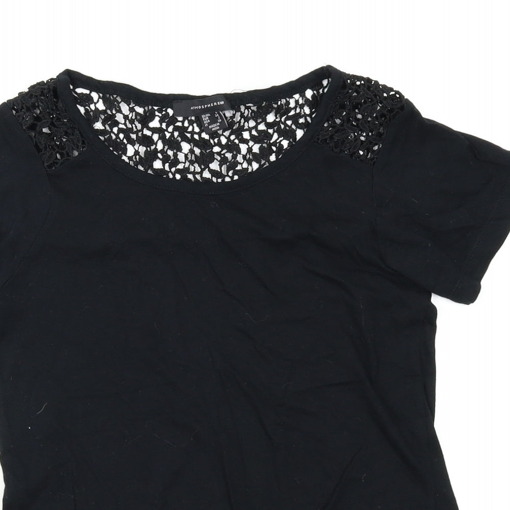 Atmosphere Womens Black   Basic T-Shirt Size 6