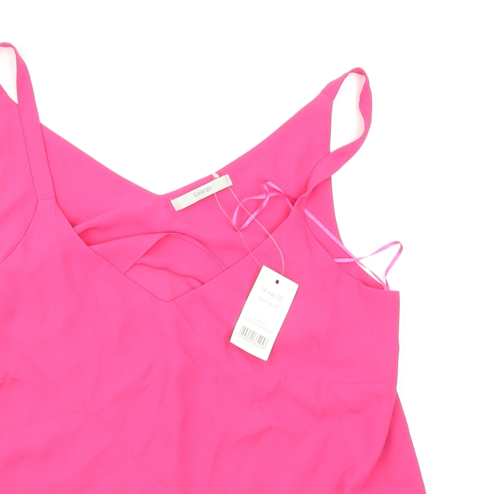 George Womens Pink   Camisole Blouse Size 10