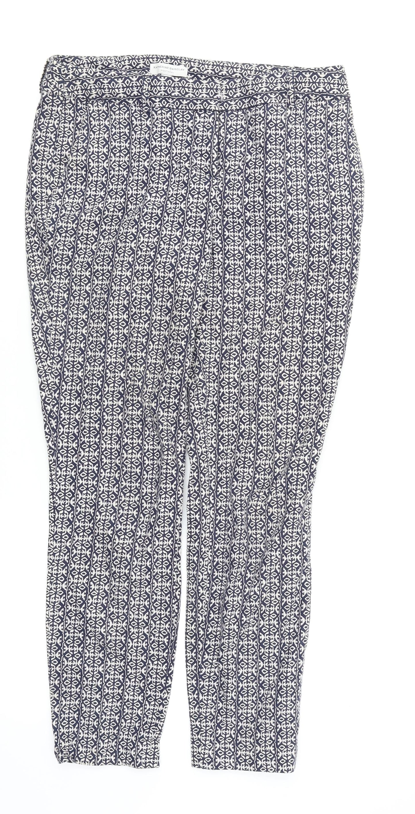 Katherine Barclay Womens Multicoloured Geometric  Dress Pants Trousers Size 6