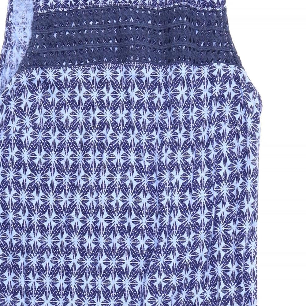 NEXT Womens Blue Geometric  Tank Dress  Size 6