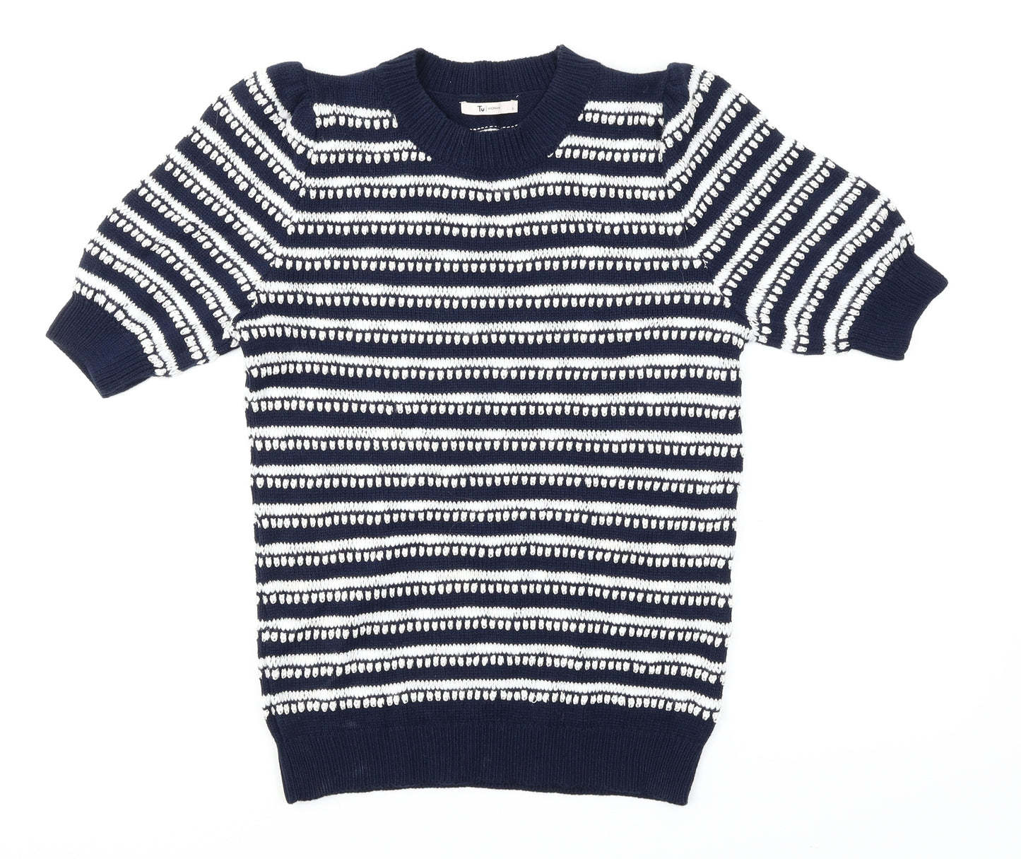 TU Womens Blue Striped  Pullover Jumper Size 8