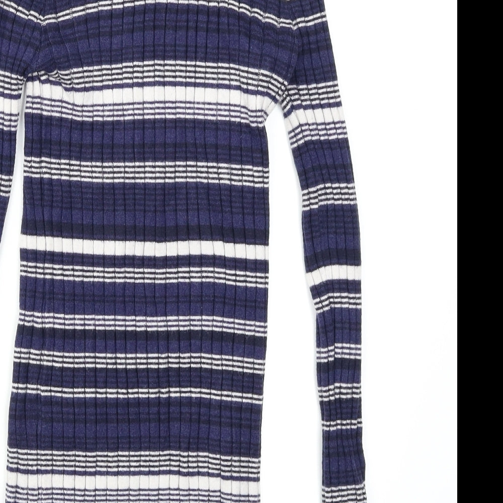 Atmosphere Womens Blue Striped  Pullover Jumper Size 8