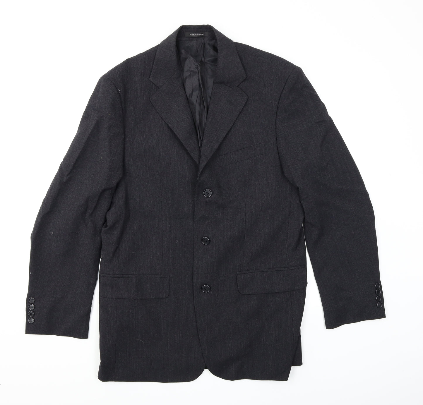 Patrick Bernard Mens Black   Jacket Suit Jacket Size 38