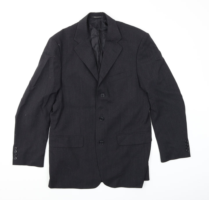 Patrick Bernard Mens Black   Jacket Suit Jacket Size 38
