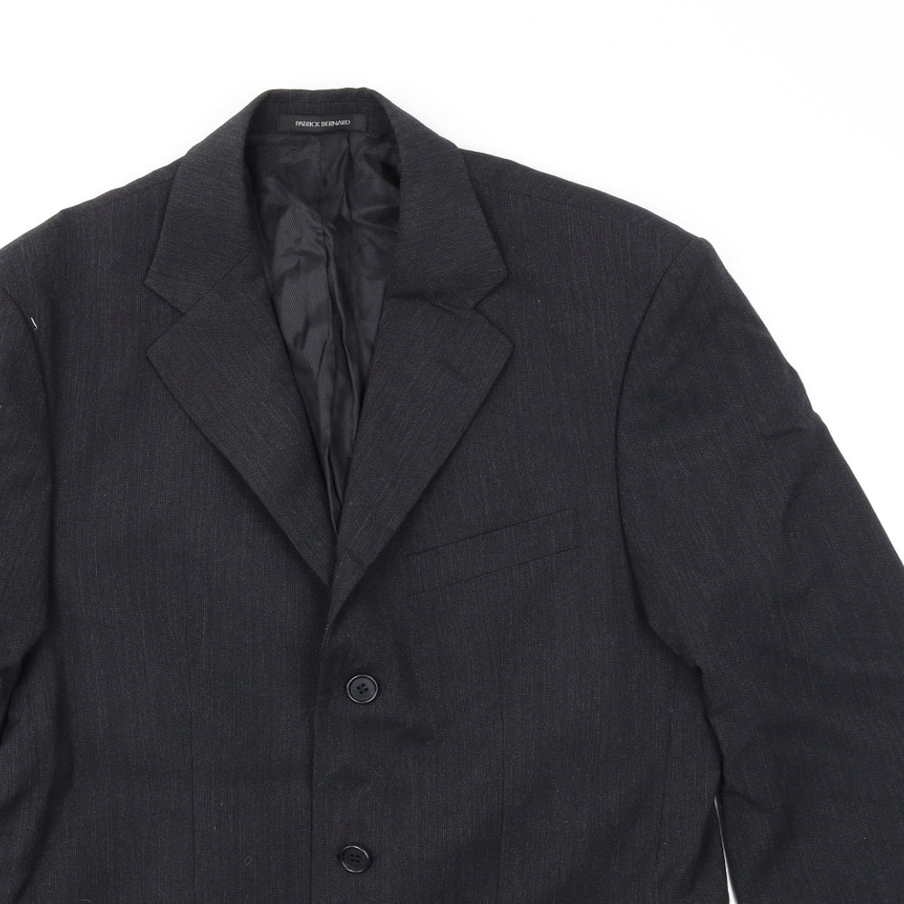 Patrick Bernard Mens Black   Jacket Suit Jacket Size 38