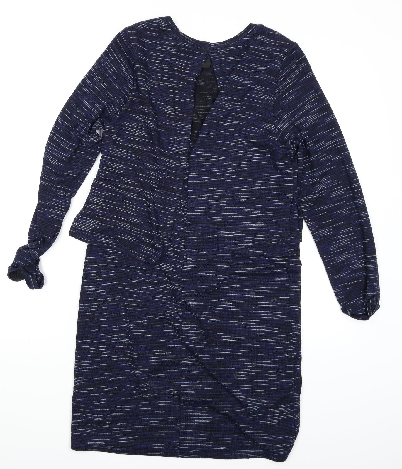 Topshop Womens Blue Herringbone  Jumper Dress  Size 10