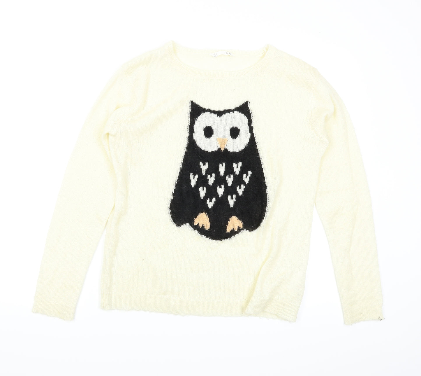 LFT Womens White   Pullover Jumper Size M  - Owl