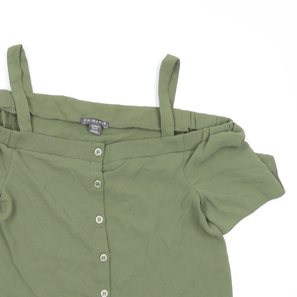 Primark Girls Green   Basic Blouse Size 13-14 Years
