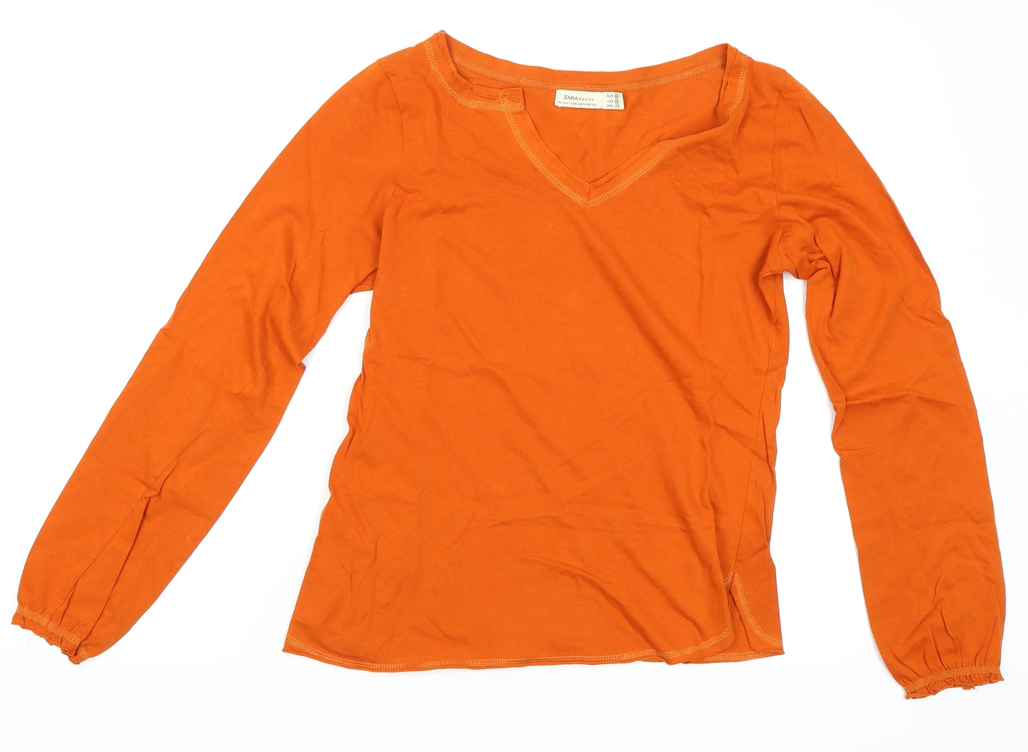 Zara Womens Orange   Basic T-Shirt Size 12
