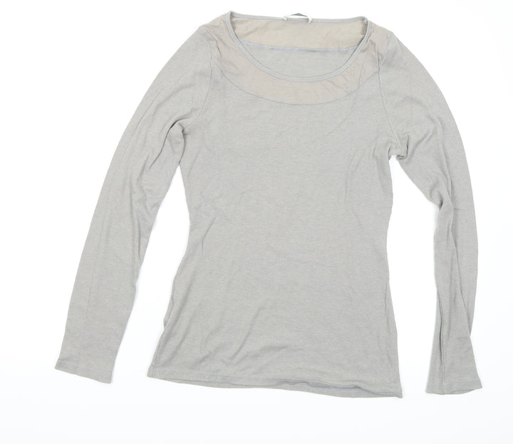 Promod Womens Grey Basic T-Shirt Size L
